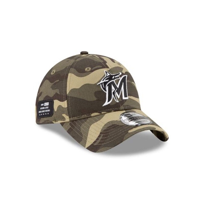 Miami Marlins Gorra | New Era MLB Armed Forces Weekend 9twenty Adjustable Cap Mexico - Verdes